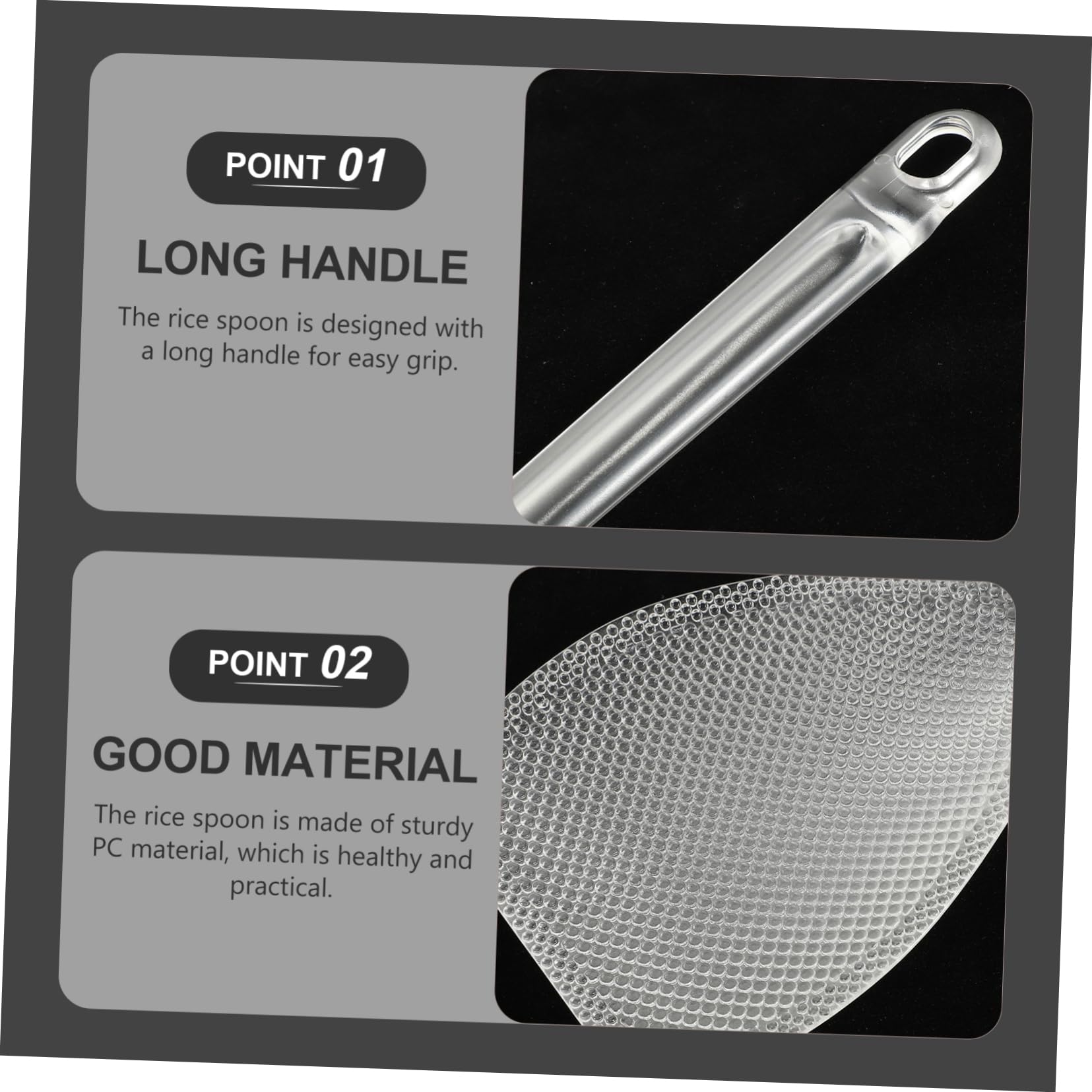 GREENADSCAPE Rice Spoon Heat Resistant Rice Paddle for Easy Scooping Convenient Kitchen Accessory Lightweight Design Safe for Non Stick Cookware for Home Use