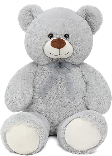 Vista 16 de Oso de peluche ultra suave de 51 pulgadas, animal de peluche grande para niñas y mujeres, regalos de Navidad, Pascua, día de San Valentín