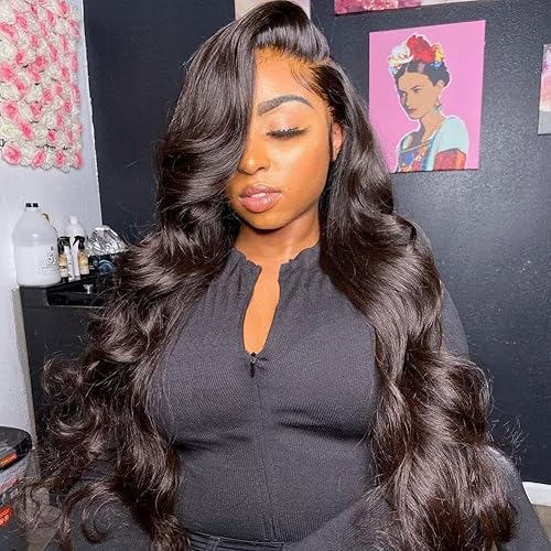 Miniatura 7 de Pelucas de cabello humano ondulado con encaje frontal de 28 pulgadas, prearrancadas con abuelitos, 13x4, transparente, sin pegamento, pelucas de