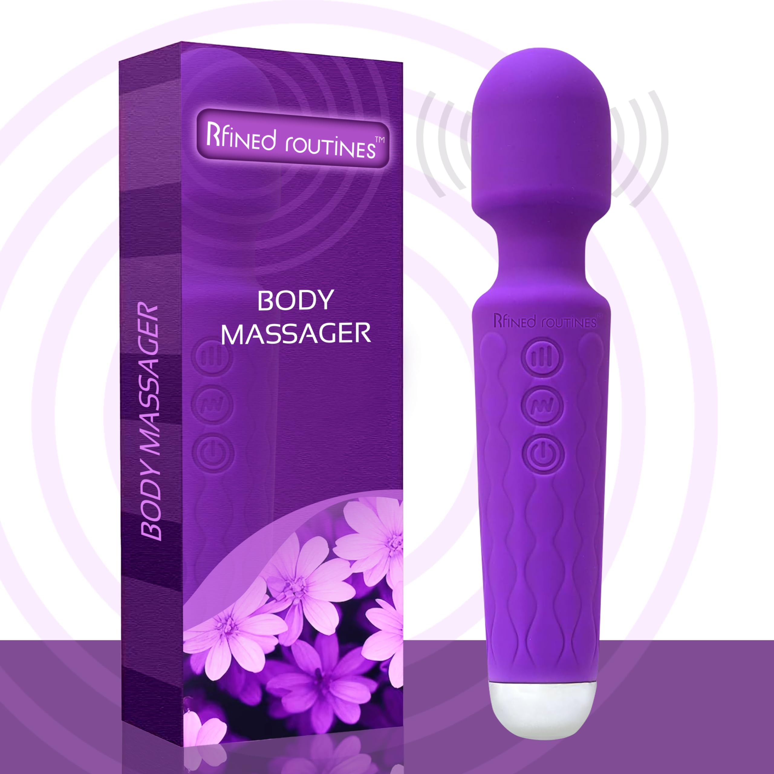 RFINED ROUTINES - Full Body Massager for Women & Men, Rechargeable Wireless Massager Machine for Pain Relief, Handheld Massager with Medical Grade Silicone, 8 Speeds, 20 Modes, (Multicolour) (B0CTW3HLMH) Amazon Price History, Amazon Price Tracker