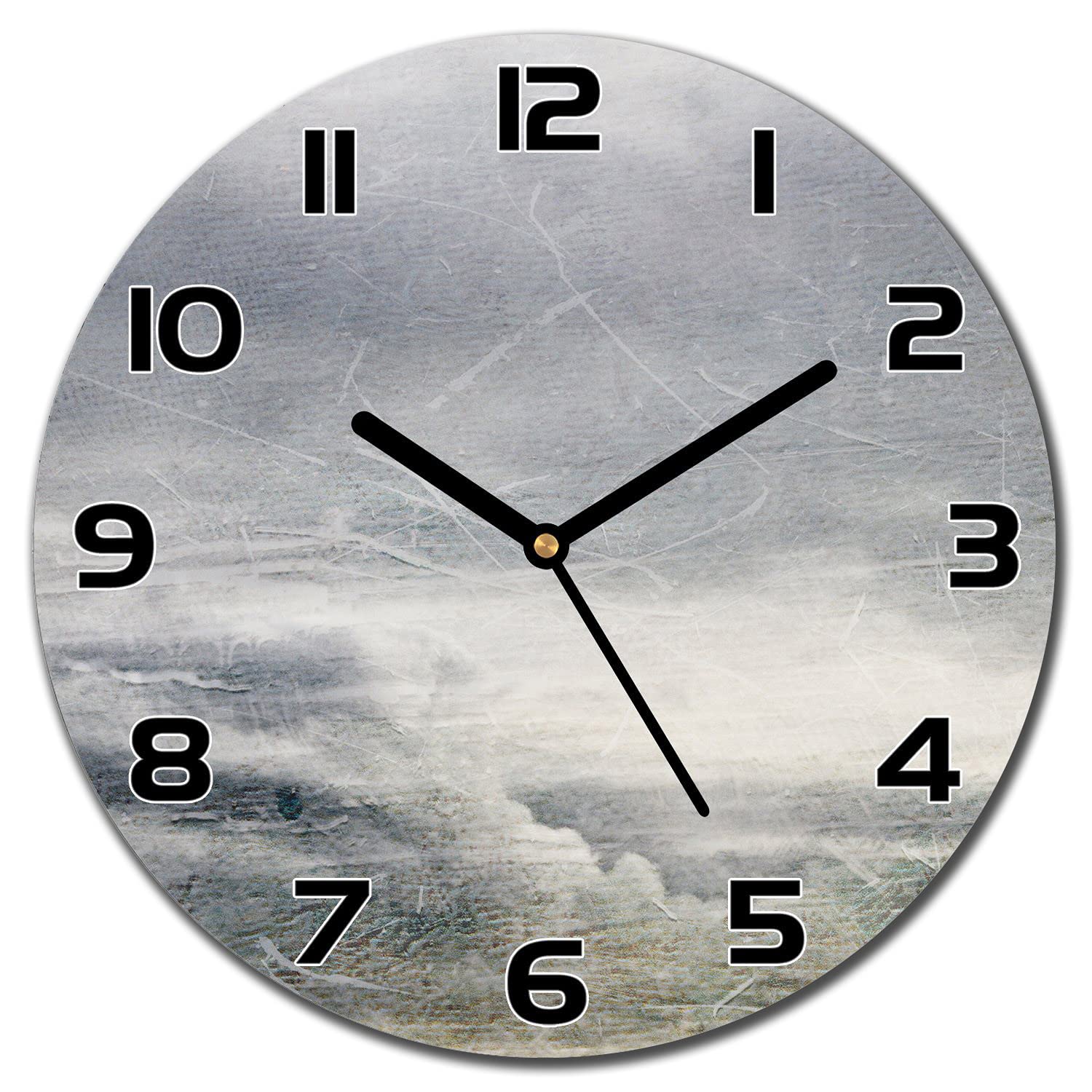 Horloge murale vintage 30 cm en verre facile à nettoyer pour salon