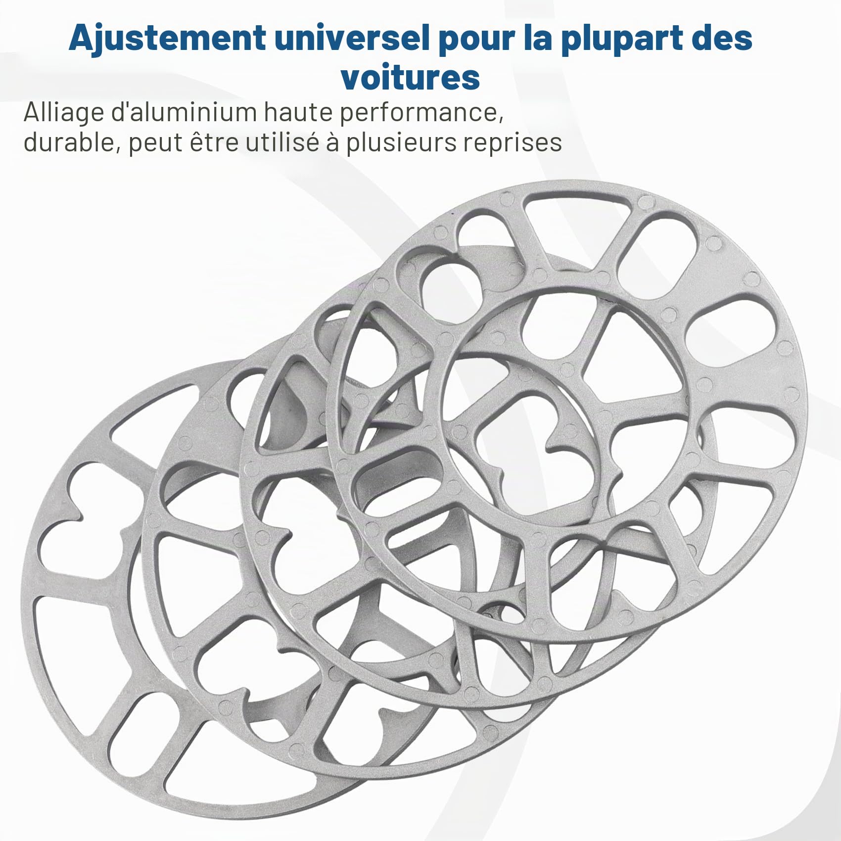 4 PièCes Entretoises de Roue en Aluminium Cales Plaque Entretoises de Roue Automatique 5Mm Goujon pour 4X100 4X114.3 5X100 5X108 5X114.3 5X120