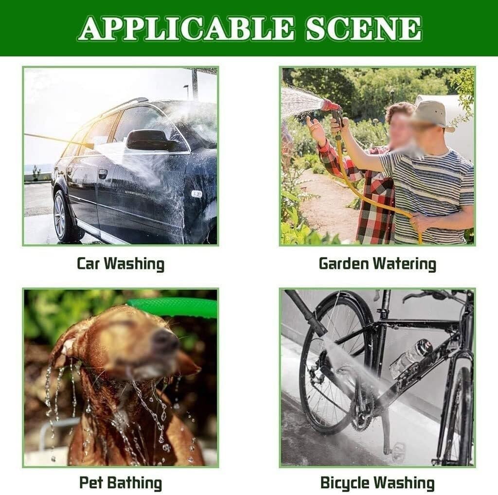 Portable Hose Reel Cart with 30m PVC Hose, Wall Mounted or Hand-held Water Organizer for Garden, Lawn, Pet Bathing, and Outdoor Cleaning (Green)(Hose Cart+10m Pipe)