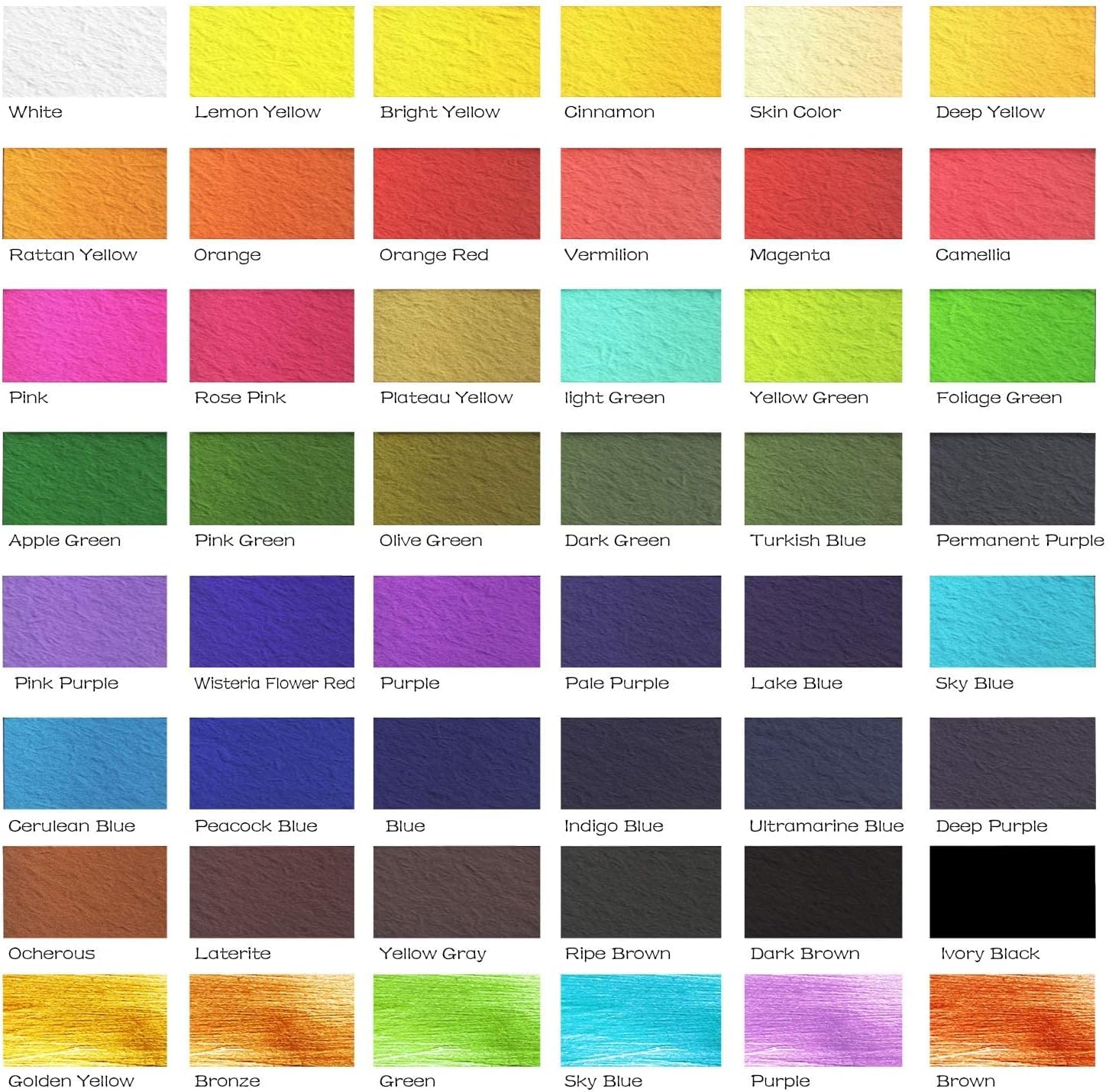 RATEL Ensemble de Peinture à l'Eau Aquarelle 48 Couleurs avec Pinceaux et Papier
