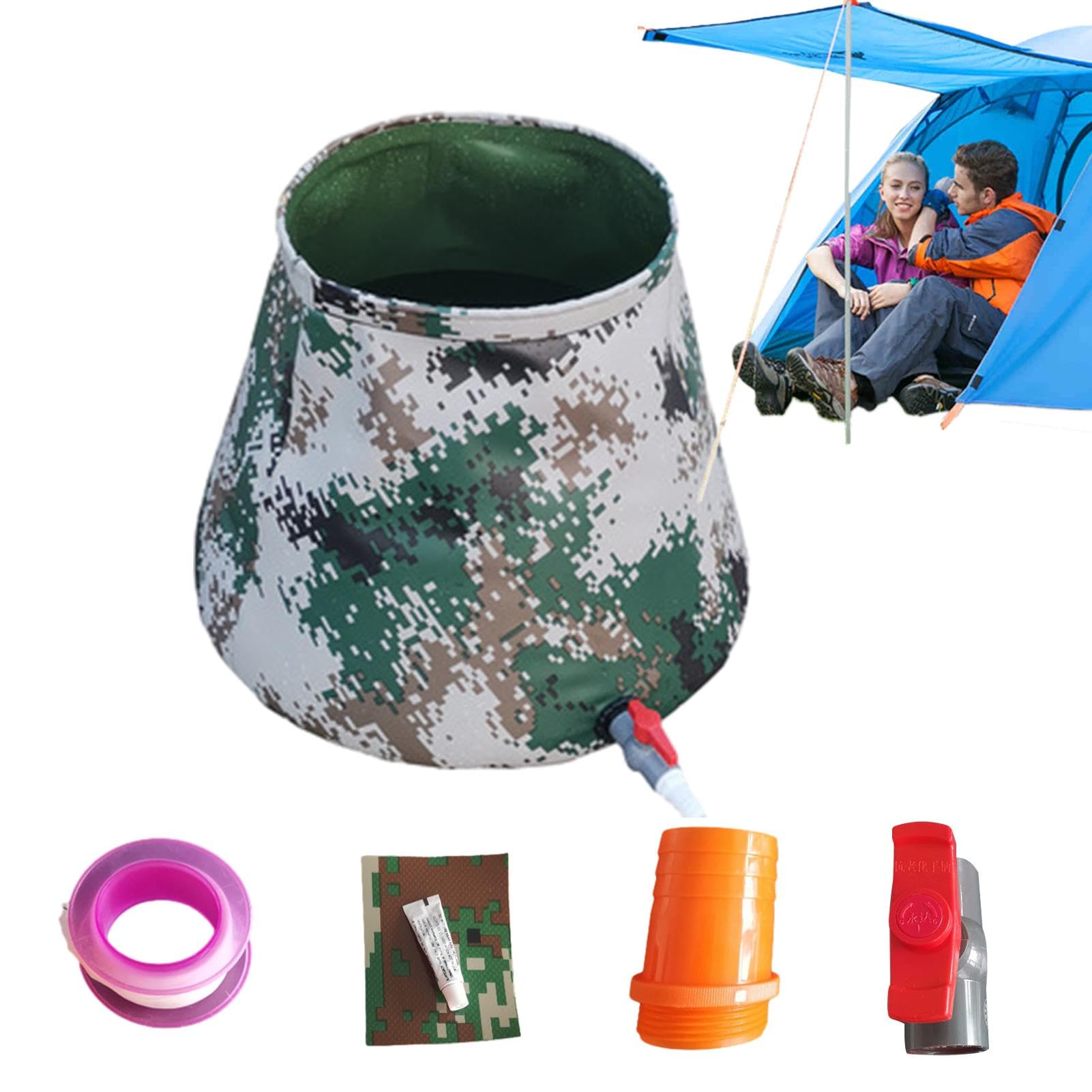 Großer Wasserbehälter, Camping-Wasserbehälter, faltbarer Wasserspeicher, tragbarer Frischwasserspeicher, faltbarer Wassertank, Wasserbeutel mit großer Kapazität
