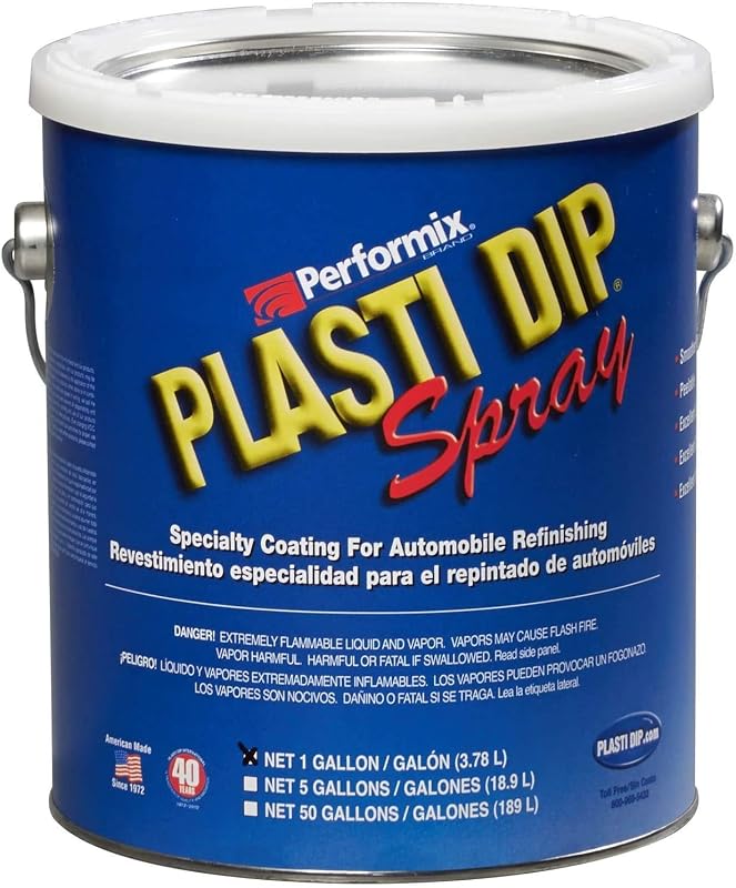 Plasti Dip revestimento de borracha preto sprayável para uso automotivo, acabamento brilhante, kit com 4 latas de 3,785 L