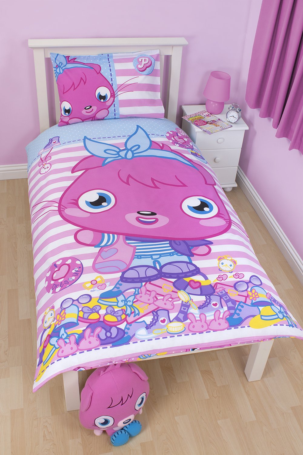 Character World 135 x 200 cm Moshi Monsters Poppet Vogue Single Panel Duvet Set