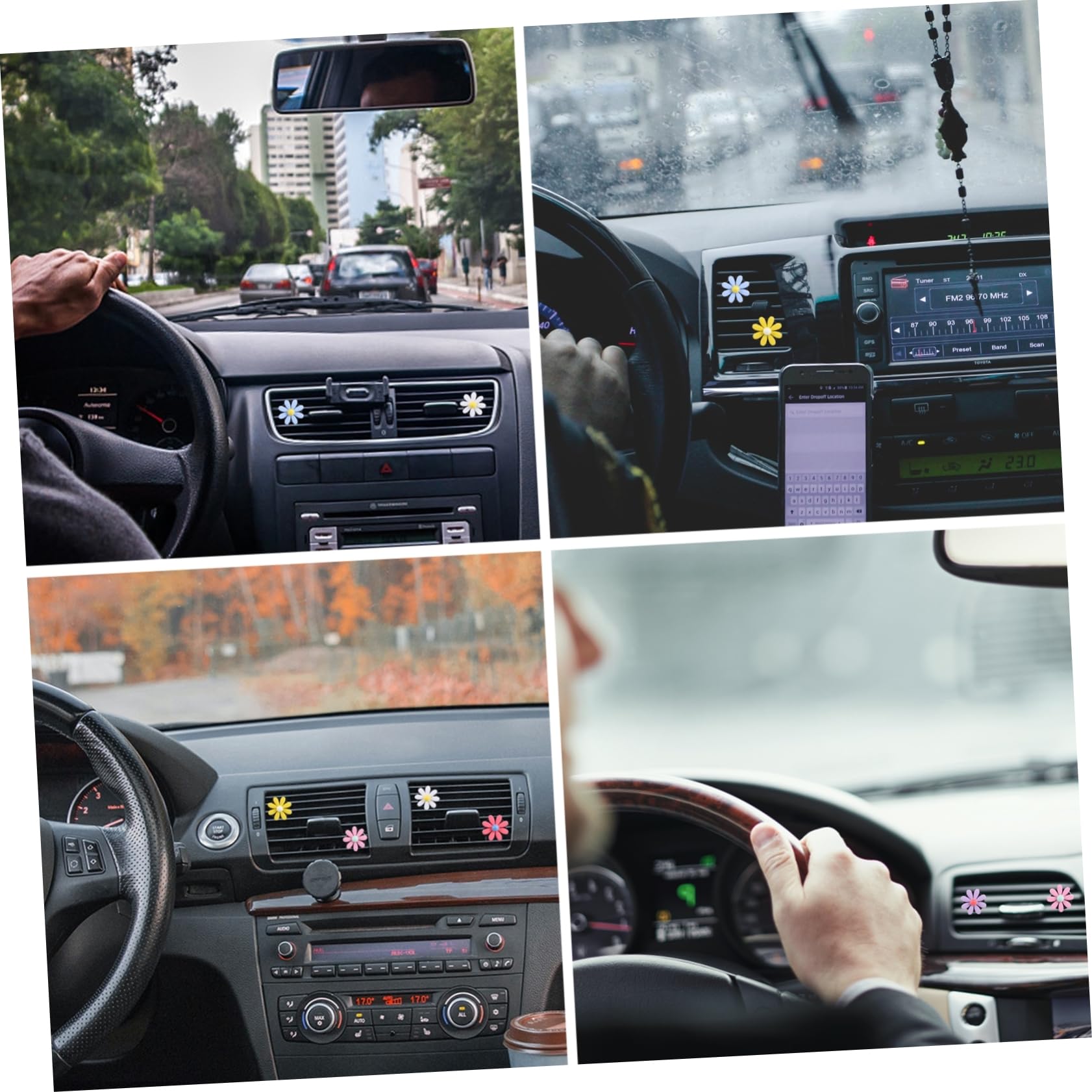 SOLUSTRE 30sätze Teiliges Blumenform Auto Duftclip Eleganter Aromatherapie Diffusor Für Auto Und Zuhause Passend Für Luftauslässe Einfache Installation Angenehme Düfte Fahrzeug