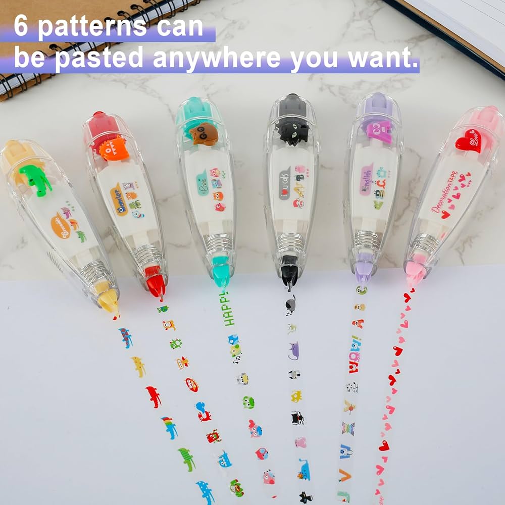 Amazon.com: 6Pcs Pocket Tape Pen, Lace Correction Tape Pen