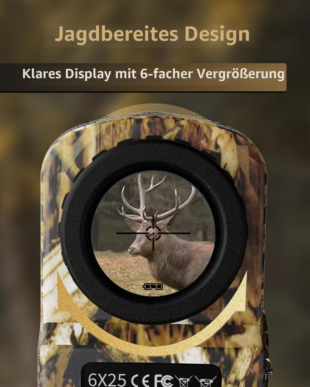 AOFAR HX-700N Laser Entfernungsmesser für Jagd & Golf, 700 Yards Reichweite, 6X Vergrößerung, Distanz- & Geschwindigkeitsmodus, IPX4 wasserdicht, inkl. Batterie & Tragetasche