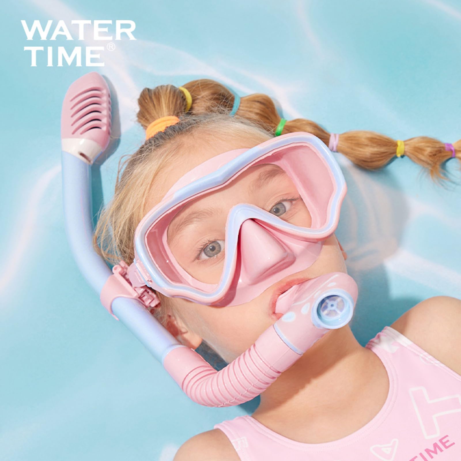 WATERTIME Gogle do nurkowania dla dzieci, unisex, zestaw do nurkowania, maska do snorkelingu, podwodne gogle pływackie, sprzęt do nurkowania