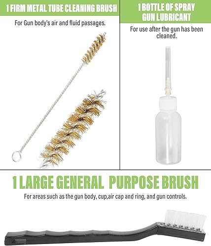 Miniatura 4 de Kit de limpieza de pistola de pulverización de aire de 23 piezas, kit de limpieza de aerógrafo de uso automotriz, accesorios de automóvil, kit de
