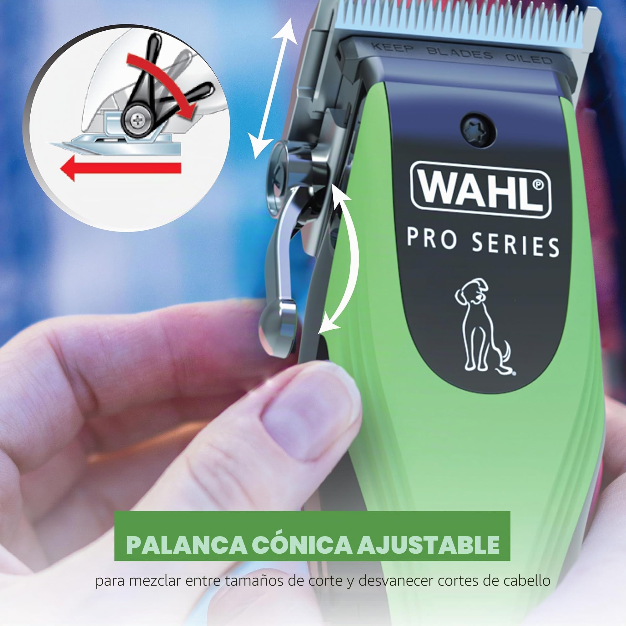 Wahl Pro Series 3025854 - Kit de aseo inalámbrico para perros de iones de litio - Cortapelos para perros recargables y resistentes para abrigos gruesos