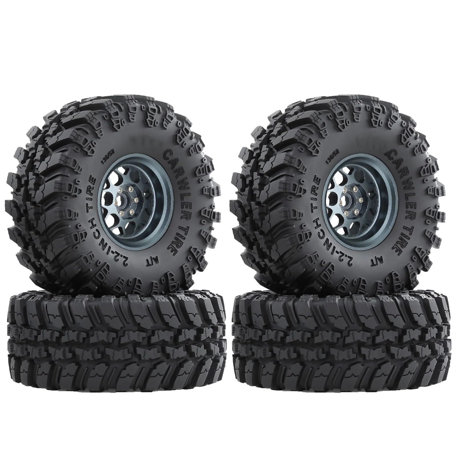 Pneumatici Cingolati 2,2" Per Traxxas Per Auto TRX4 1/10 1/8 Rc RC