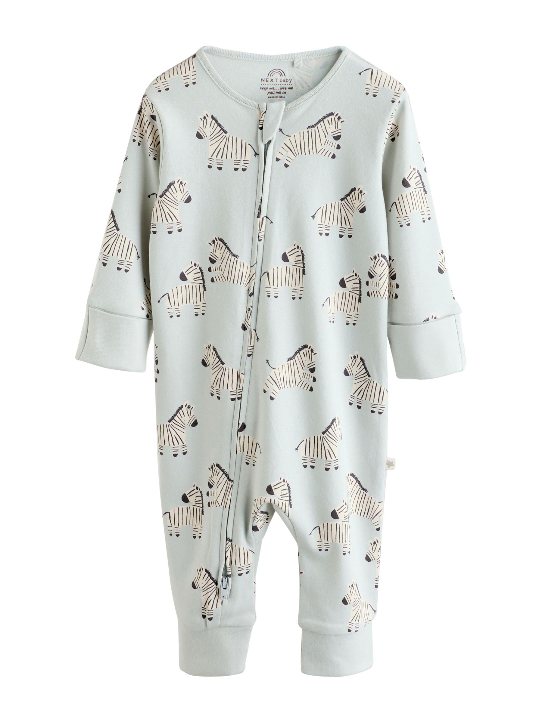 NEXT Unisex Bambino Confezione da 3 Tutine Senza Piedini per Bebè con Zip bidirezionale