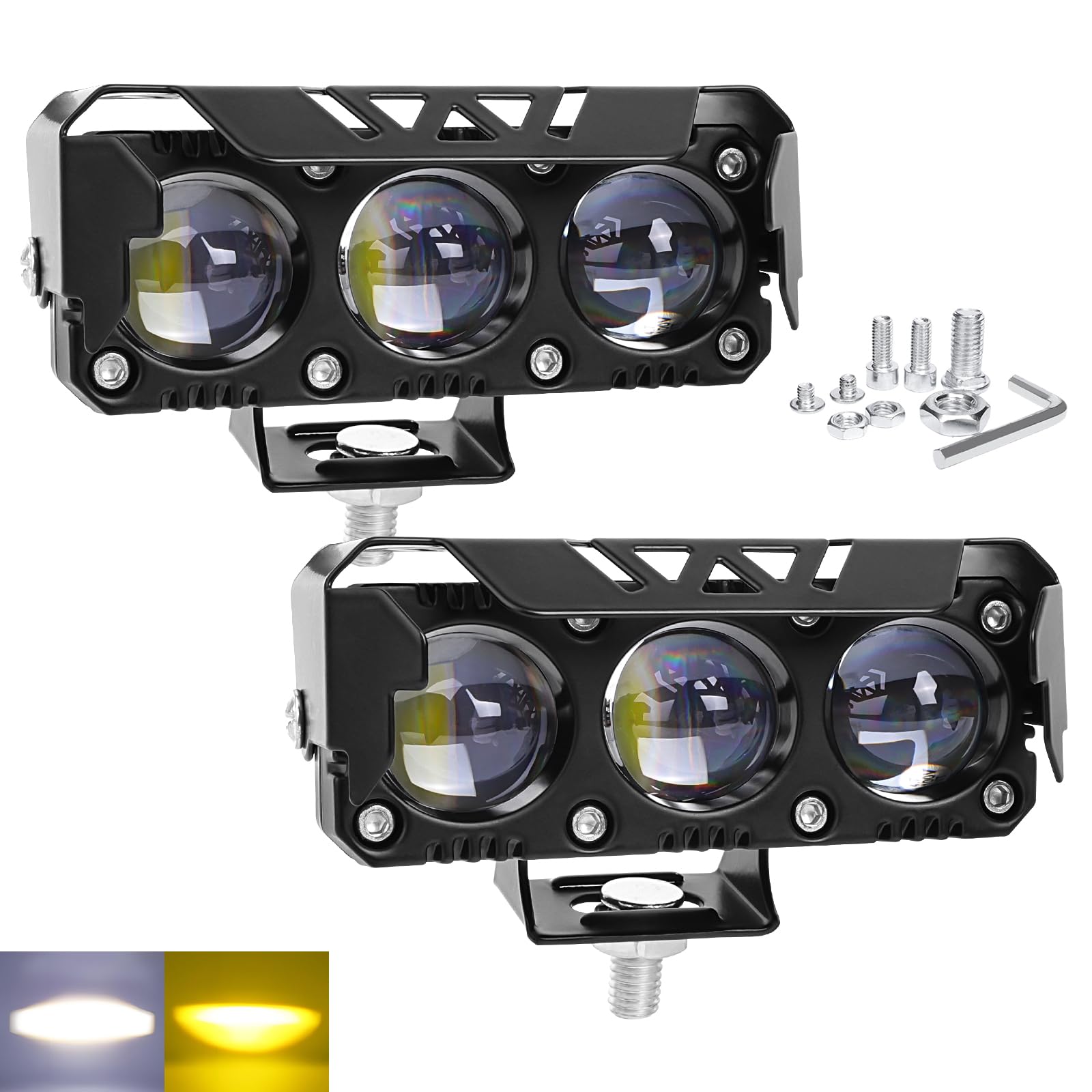 PAKRYS Dual Color Motorcycle Lights