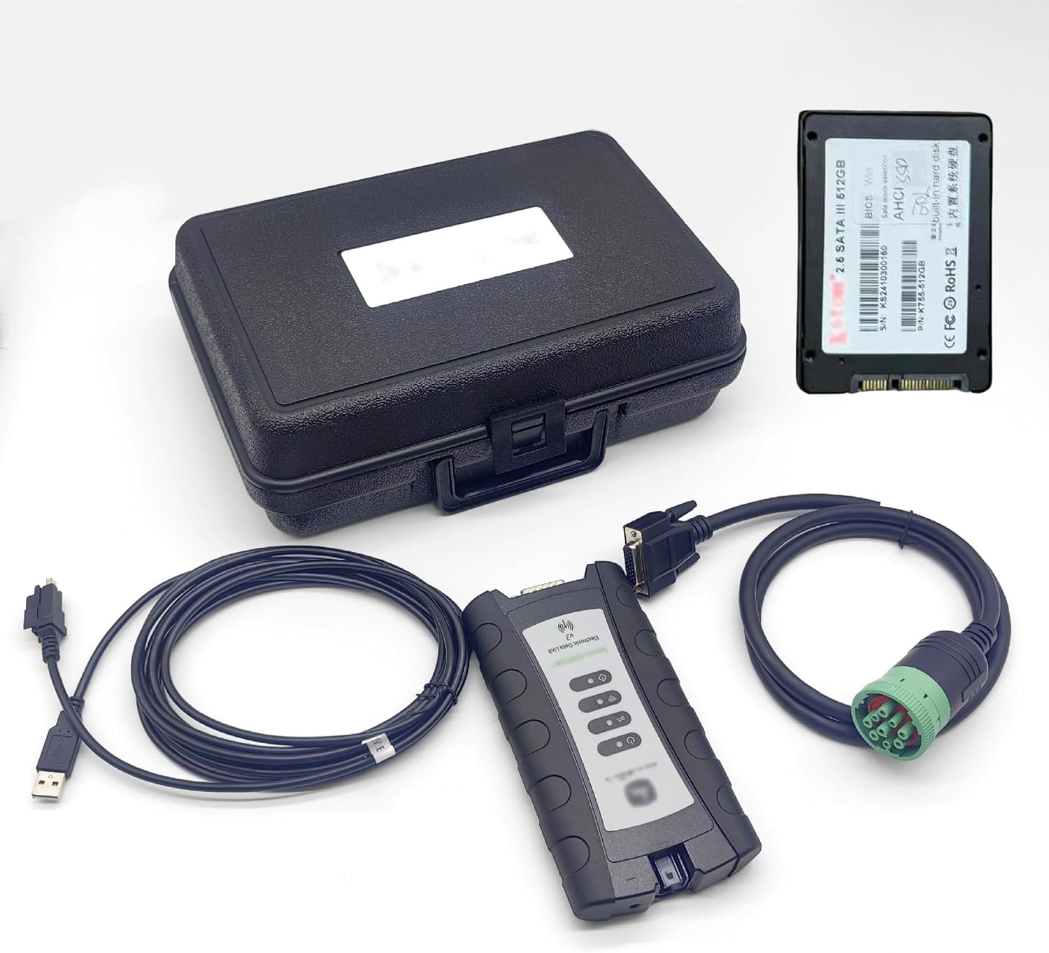 Electronic Data Link EDL V3 for John Deere Excavator Heavy Truck Agricultural Machinery Diagnostic Adapter Service Tool (EDL V3)