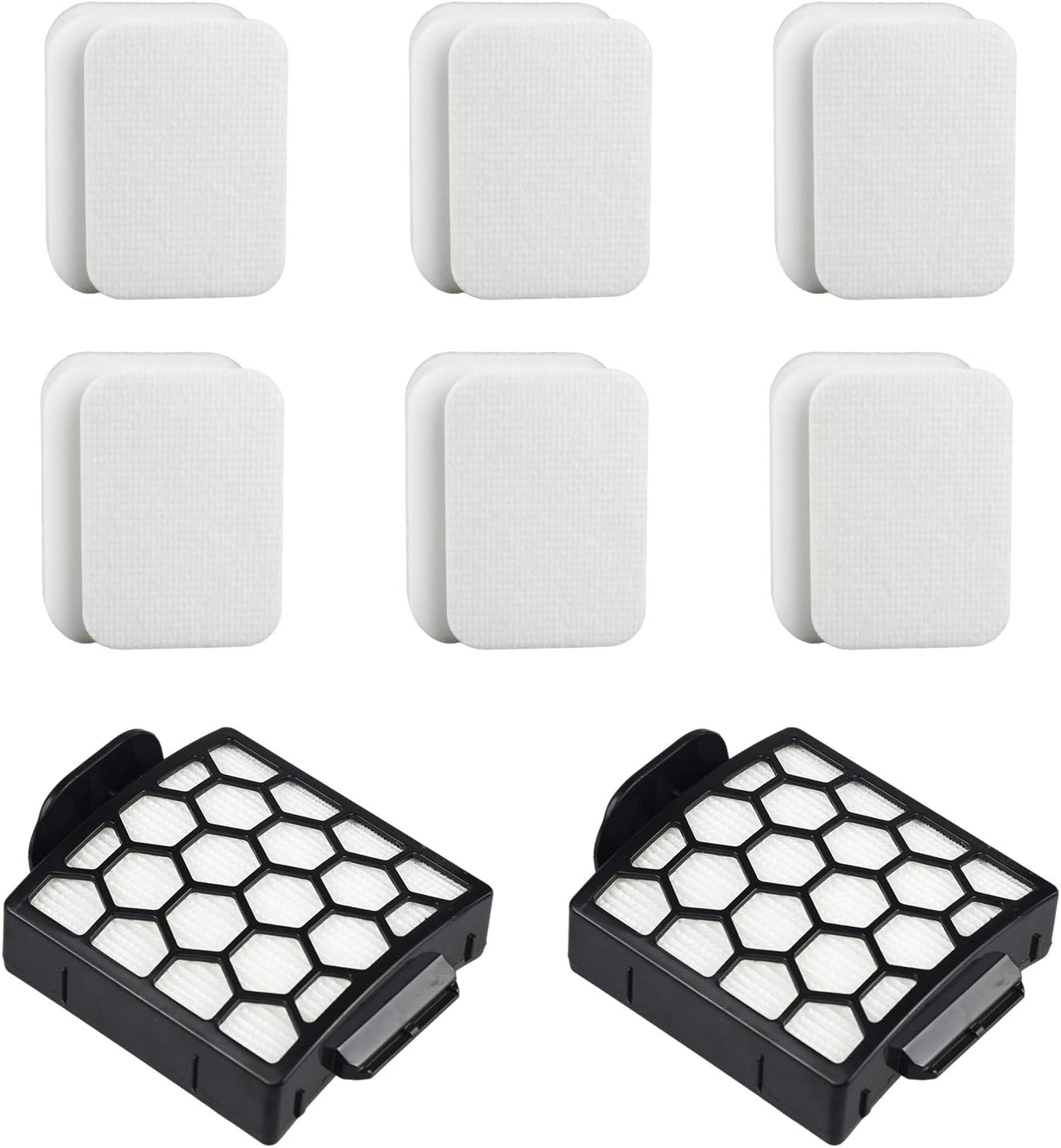 6 Foam Filter + 2 Hepa Filter Replacement for Shark ZU62