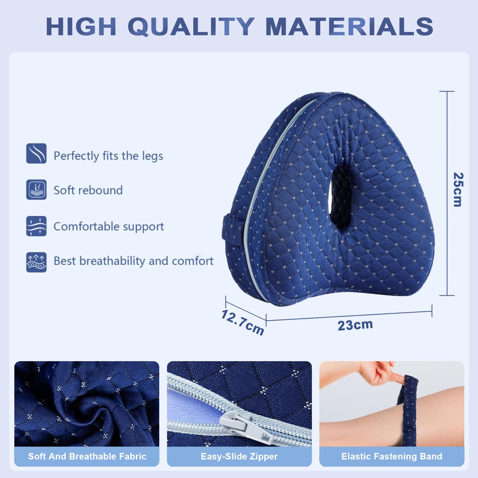 Cuscino Gambe per Dormire, Cuscino Ginocchia per Dormire, Cuscino Ortopedico Memory Foam Forma Cuore per Allineamento Anca e Colonna Vertebrale, per Sciatica, Dolore Alla Schiena