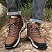 SFXLUCART New Men's Boots Fashion Outdoor Hiking Boots Waterproof Leather Men's Work Boot Non-slip Men Desert Ankle Boot Sneakers (Brown,11)