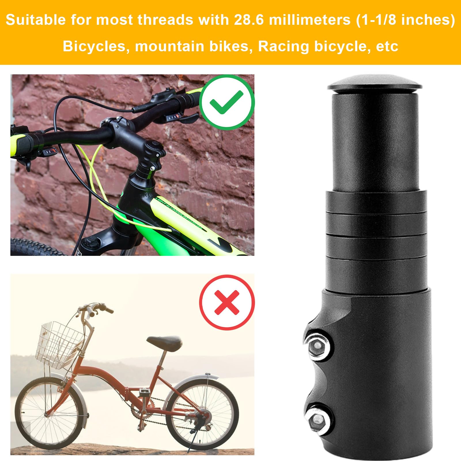Rehausse De Potence VTT TNSRAY – Réglable, Costaud, +15 Cm Pour Plus De Confort !