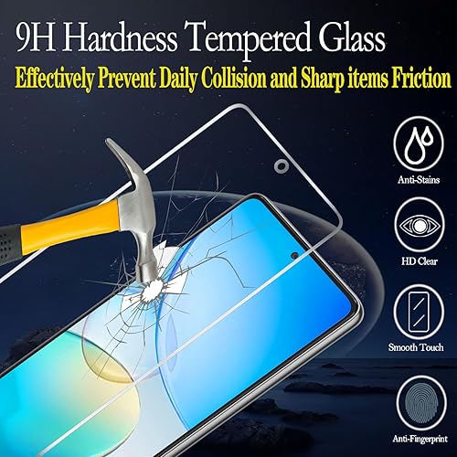 Miniatura 3 de Paquete de 2 protectores de pantalla para Samsung Galaxy A53 5G, vidrio templado, fácil de instalar, antiarañazos, sin burbujas, compatible con