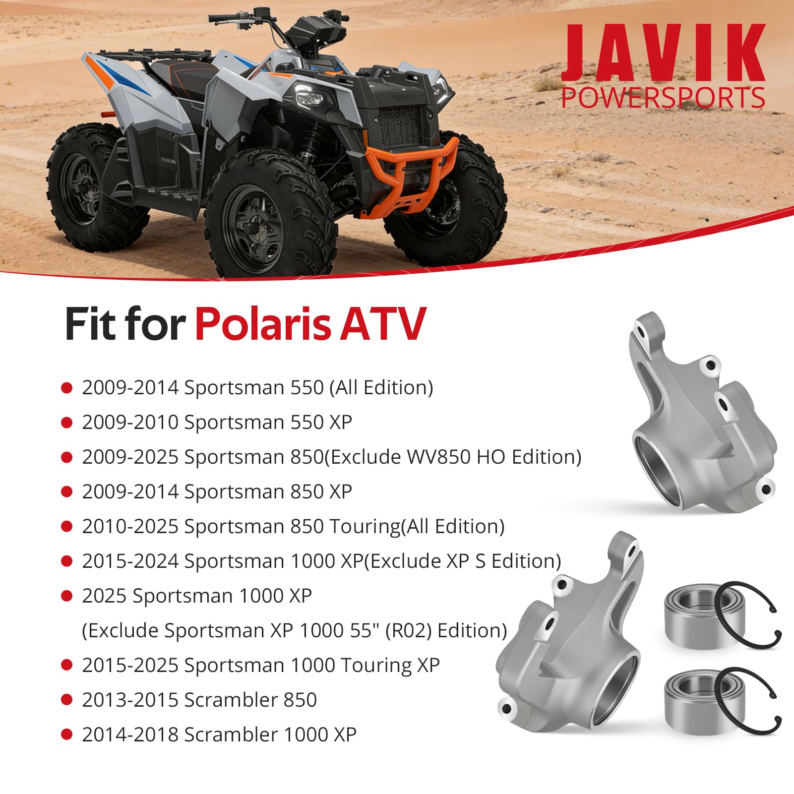 Amazon.com: JAVIK Front Left & Right Steering Knuckle w/Bearing