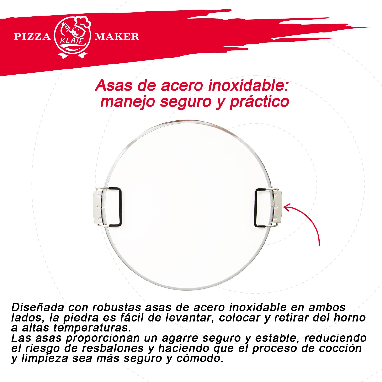 klaif Piedra para pizza redonda