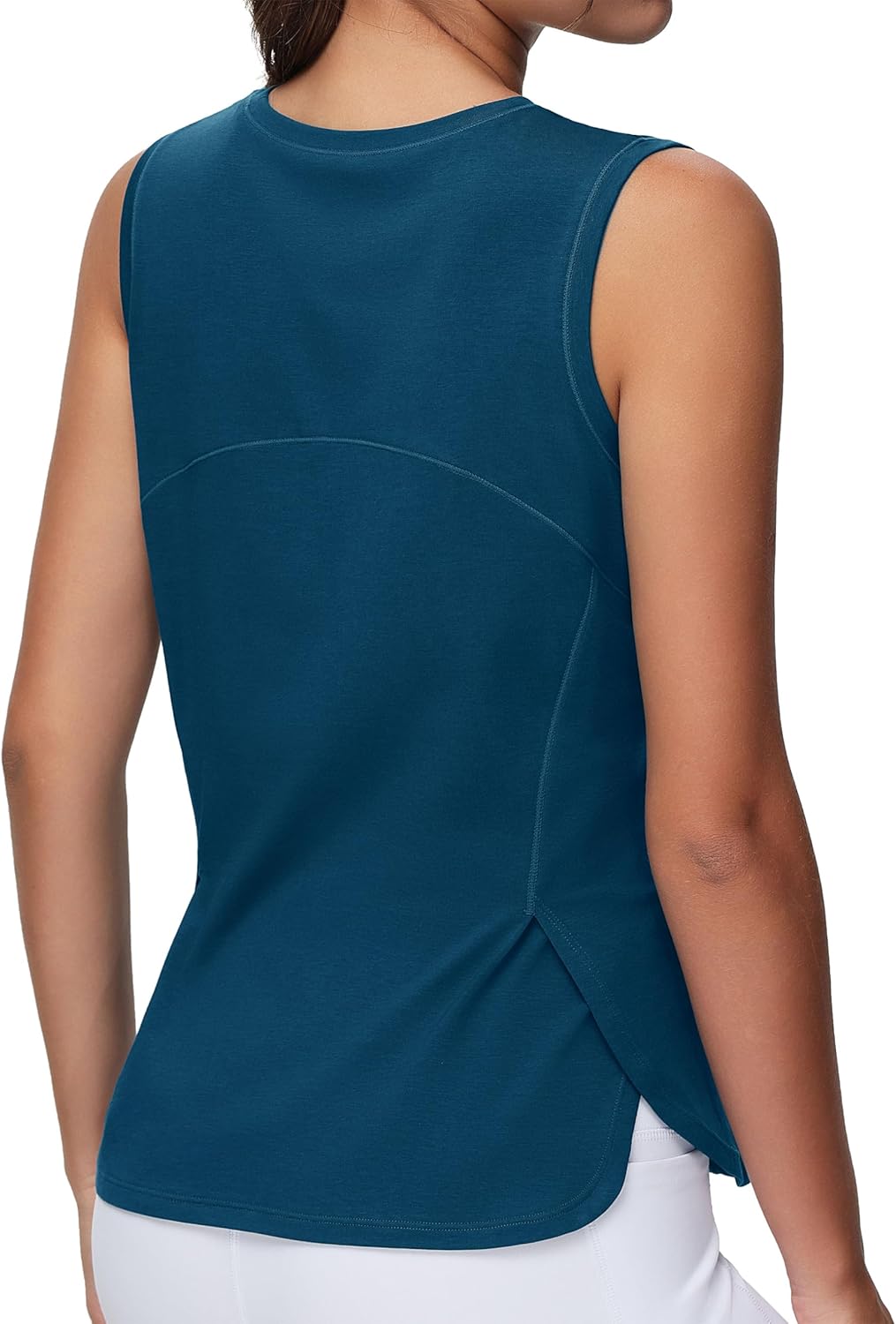 THE GYM PEOPLE Women’s Workout Tank Tops Loose Fit Sleeveless Breathable Yoga Shirts with Side Slits