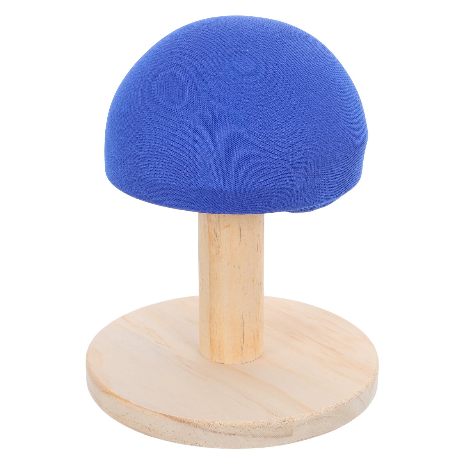 Asse da Stiro Mini Rotonda in Legno Blu per Maniche e Capi | Formato Compatto da Tavolo, per Cuciture e Dormitorio, Rivestimento Spugna