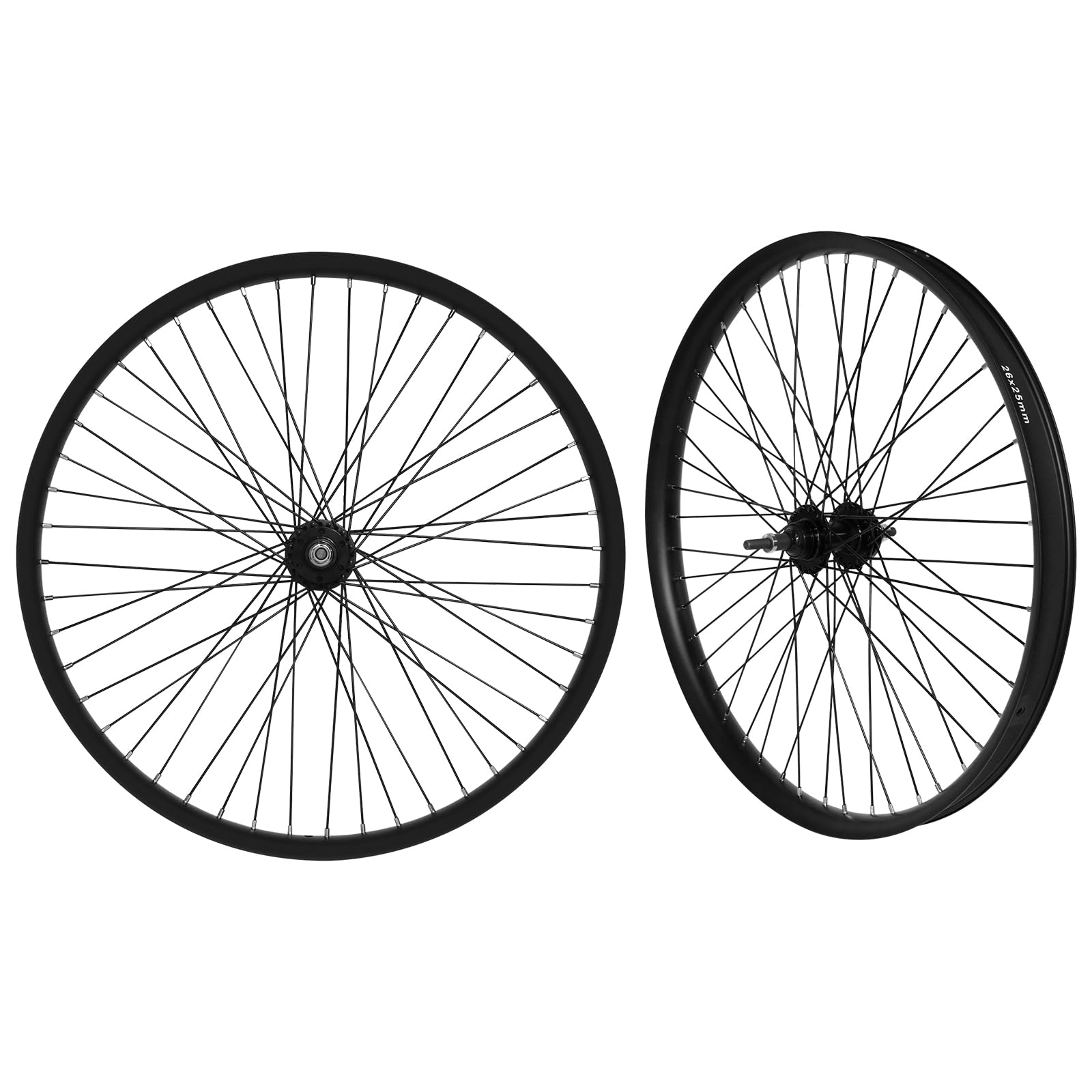 20"/26" x 1.85" Heavy Duty Bike Rim Wheelsset, Front and Rear Wheel, 12 Gauge 48 Spokes Wheelset, Double Wall Aluminum Alloy Bicycle Wheels Rims Disc