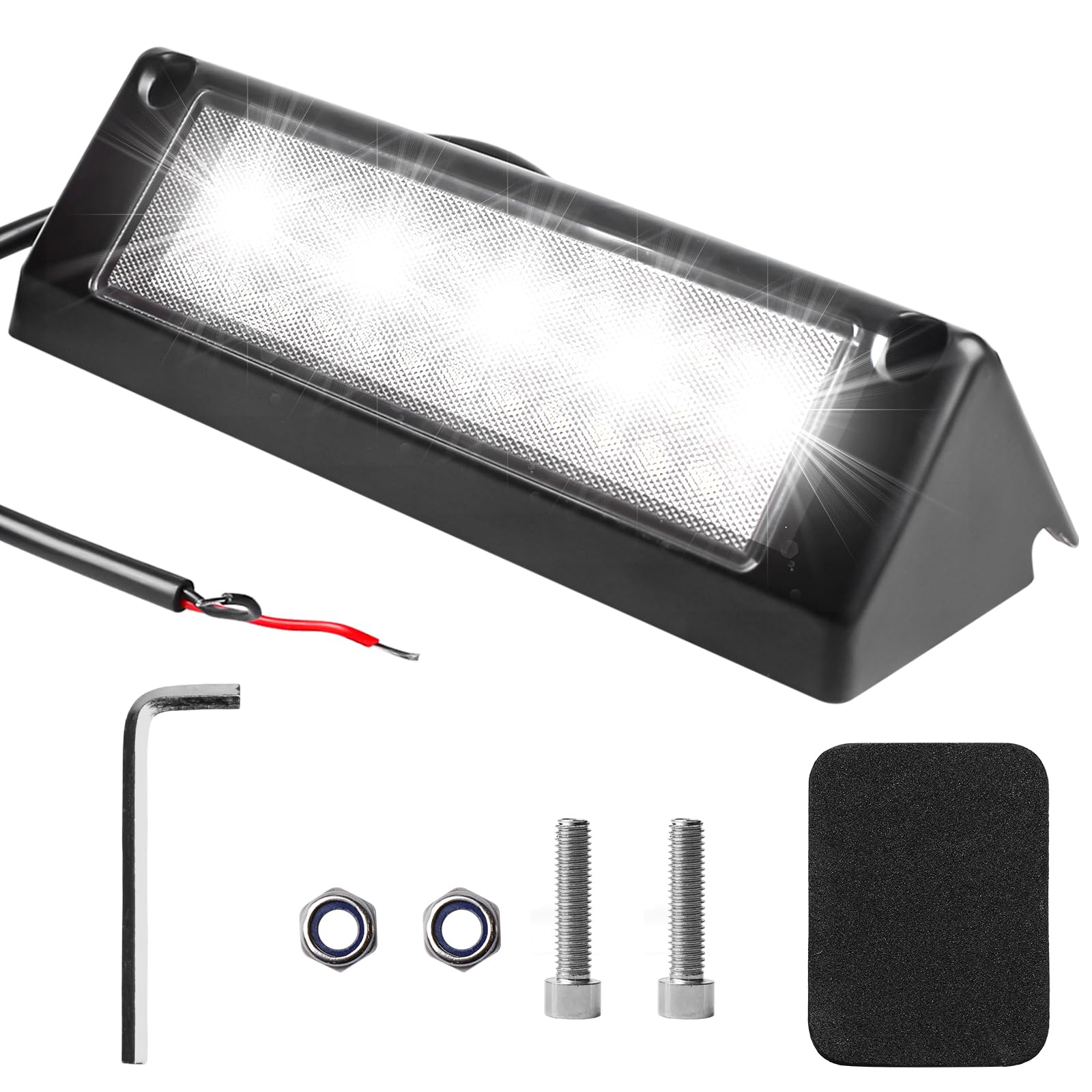 Lampade da 12V per camper, lampada LED per camper esterna, lampade LED da 12 volt per camper esterna, fanale posteriore da 12V per camper 6000K 2000lm IP67 impermeabile per camper, roulotte, roulotte
