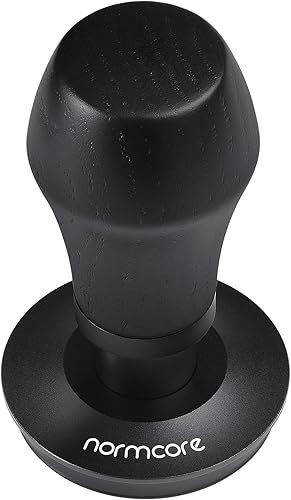 Miniatura 24 de Normcore Tamper para café expreso de 2.098 in – Base chapada en ondulación de titanio – Manipulación con resorte – Muelles de repuesto de 15 libras