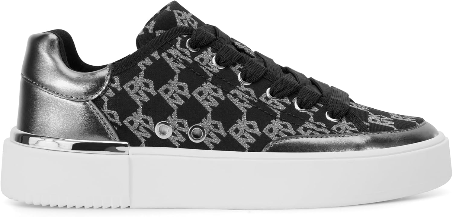 DKNY Womens Bradley Logo Platform Lace Up Sneaker - Image 7