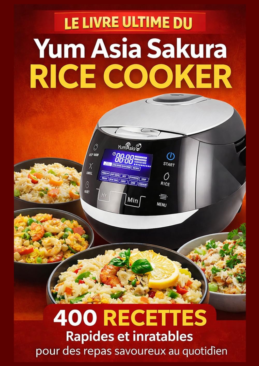 Le Livre ultime Du Yum Asia Sakura Rice Cooker 400 RECETTES Rapides et inratables pour des repas savoureux au quotidien