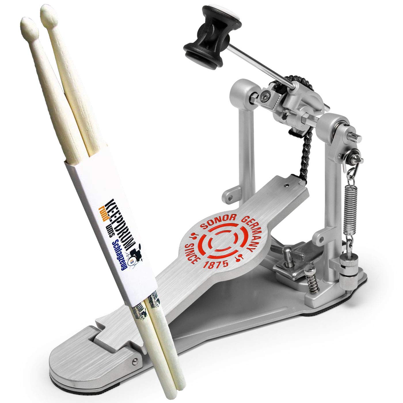 Sonor SP 2000 - Pedale per grancassa + bacchette Keepdrum
