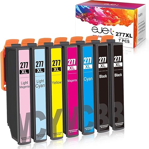 ejet 277 cartuchos de tinta remanufacturados para cartuchos de tinta Epson 277XL T277XL para usar con impresora XP-960 XP-970 XP-850 XP-860 XP-950