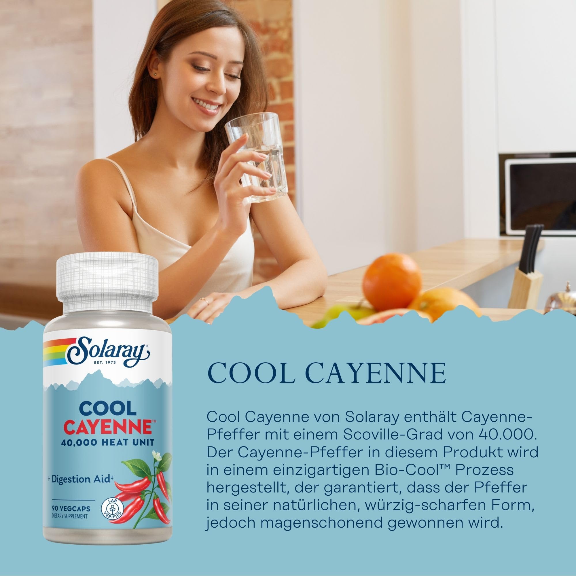 SOLARAY Cool Cayenne 40,000 Heat Units, 45 Servings, 90 VegCaps — Amazon image 2