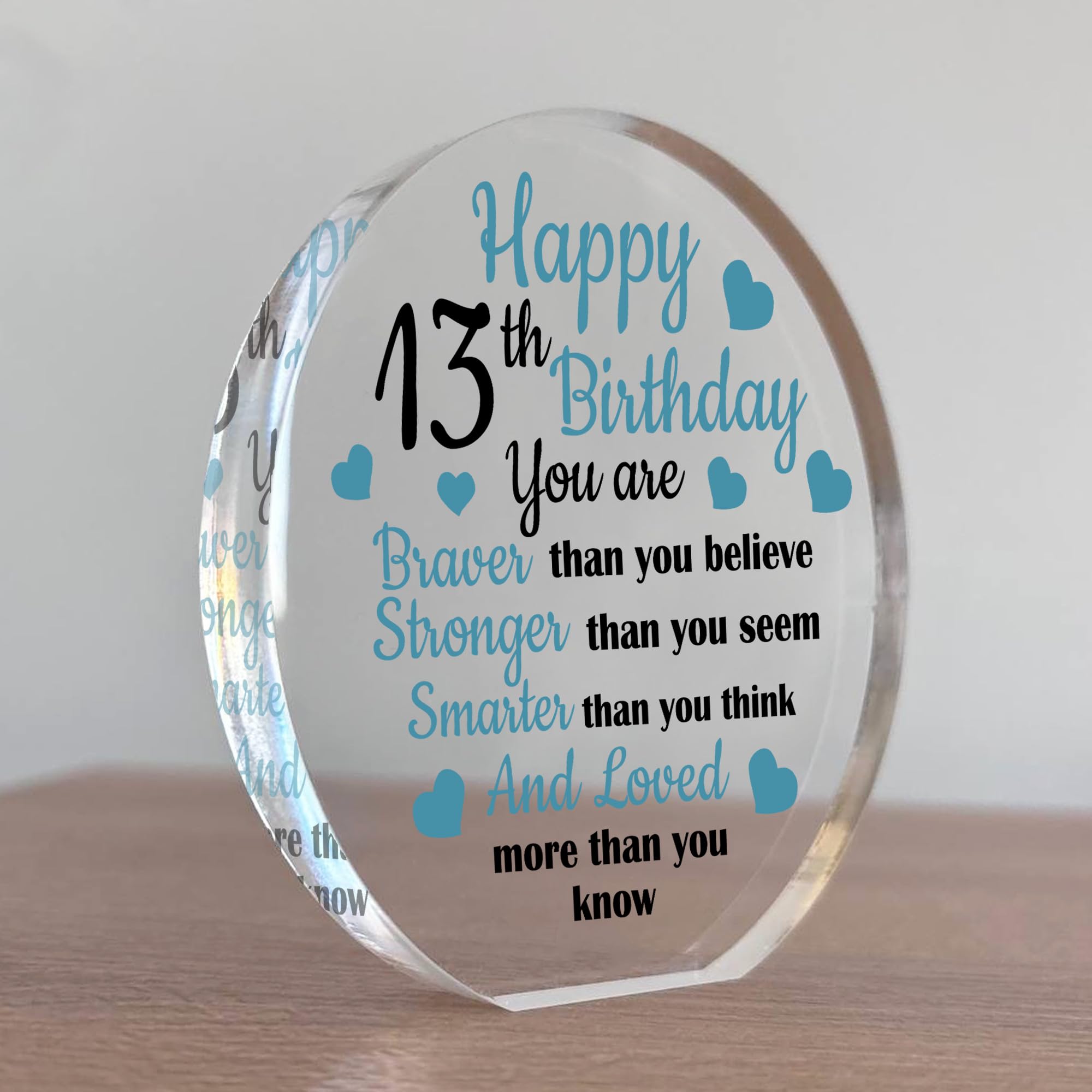 Red Ocean 13th Birthday Gifts For Son Grandson Nephew Acrylic Plaque Keepsake Gift for Him Brother 13th Birthday Presents Birthday Gifts for 13 Year Old Boy Son Gift Grandson Gift Brother Gift
