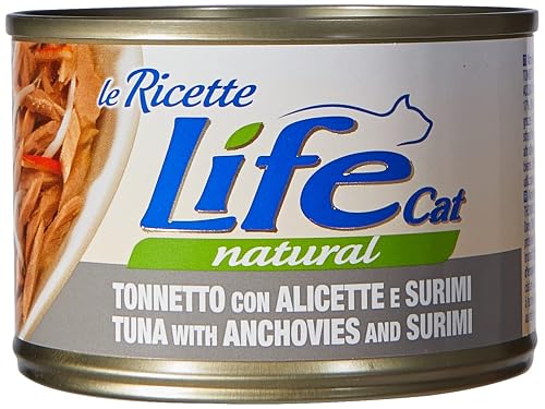 Life Cat 102331 Lata Le Recetas con atún, Alicette y Surimi, 150 Gramos
