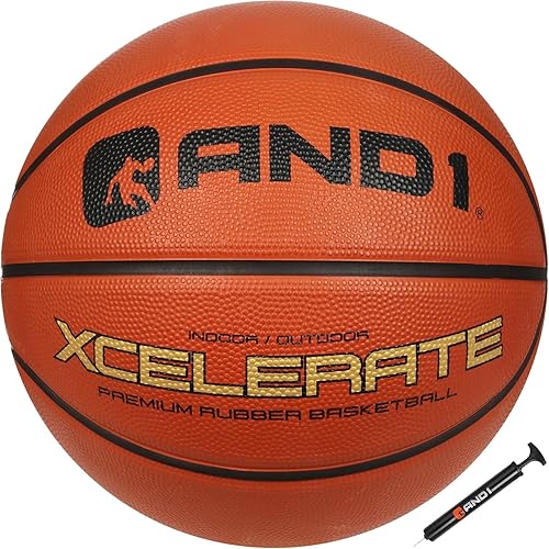 Miniatura 13 de AND1 Xcelerate Rubber Basketball: Official Regulation Size 7 (29.5”) Streetball, Made for Indoor/Outdoor Games negro (Black Classic),Camo