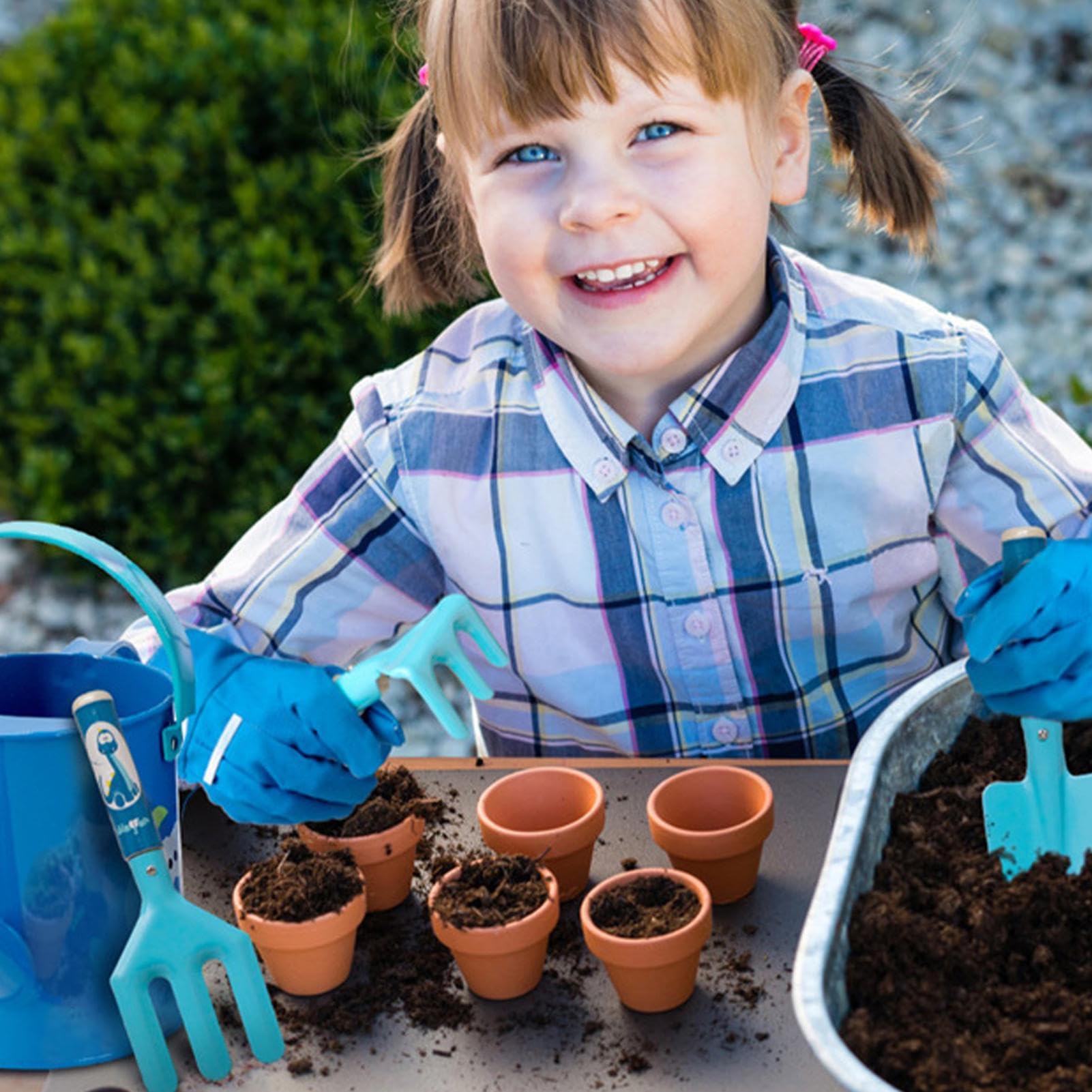 Gartengeräte Für Kinder Bodenlockerer Pflanzspaten | 7-teiliges Kindergartenset Für Balkon Garten Kindergarten Kinder Von 3-8 Jahren