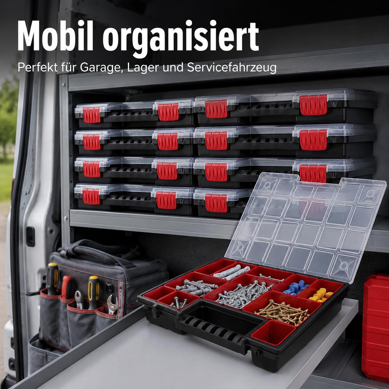 10er Set Sortimentskasten 39,9 × 30,3 × 5 cm