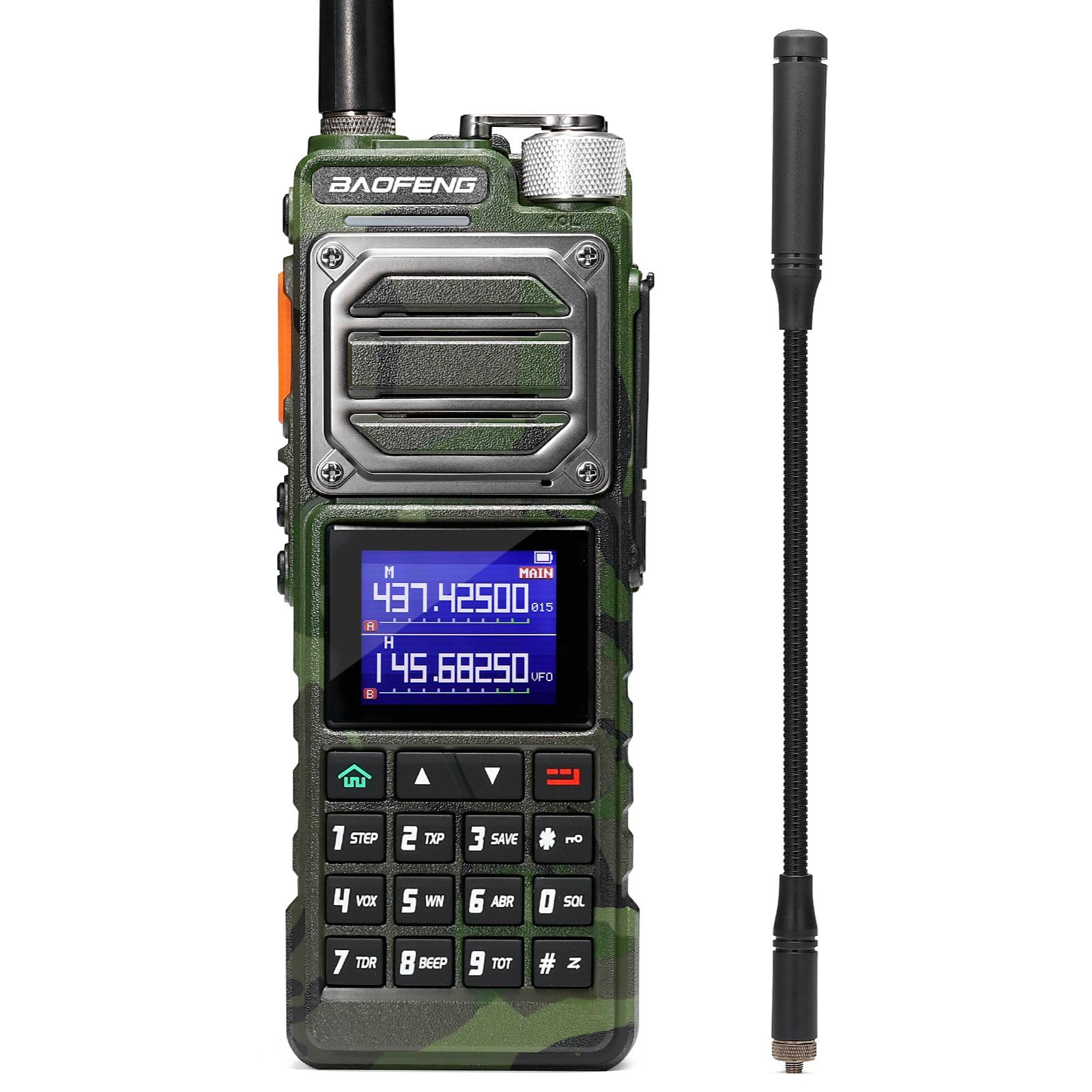 BAOFENG UV-25 Tri-Power Amateur radio ręczne, 10 W, radio długodystansowe, odbiornik UHF VHF FM Air, 5200 mAh, ładowanie typu C, antena taktyczna typu C