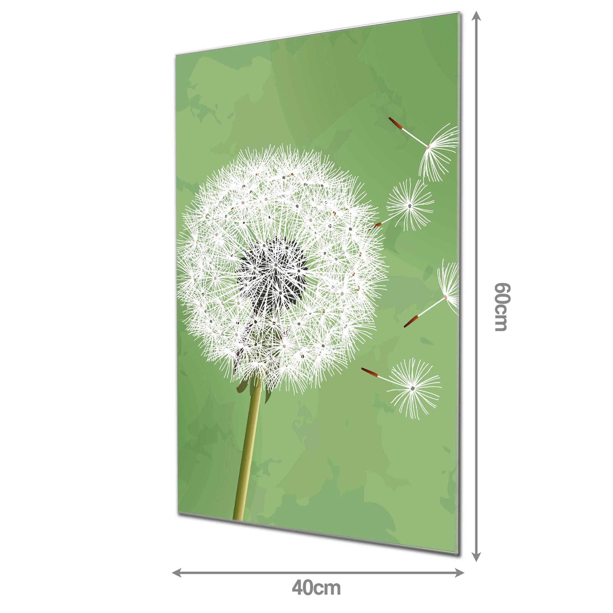 banjado Magnettafel aus Glas 40x60, Blumenmotiv, beschreibbar
