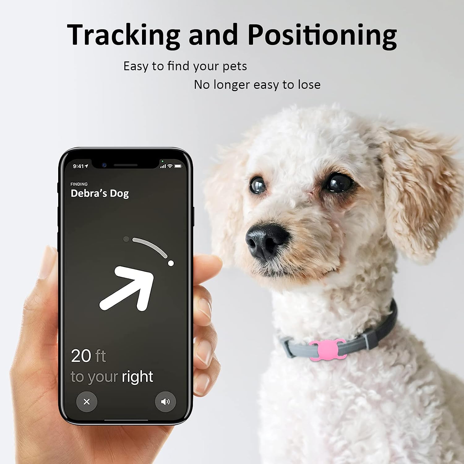 Protective Case Compatible for Apple AirTag 2021, 1 Pack Soft Silicone Dog Cat Collar Pet Loop Air Tag Holder Accessories, Lightweight Anti-Scratch Anti-Lost Shockproof(GlowPink 1Pack)