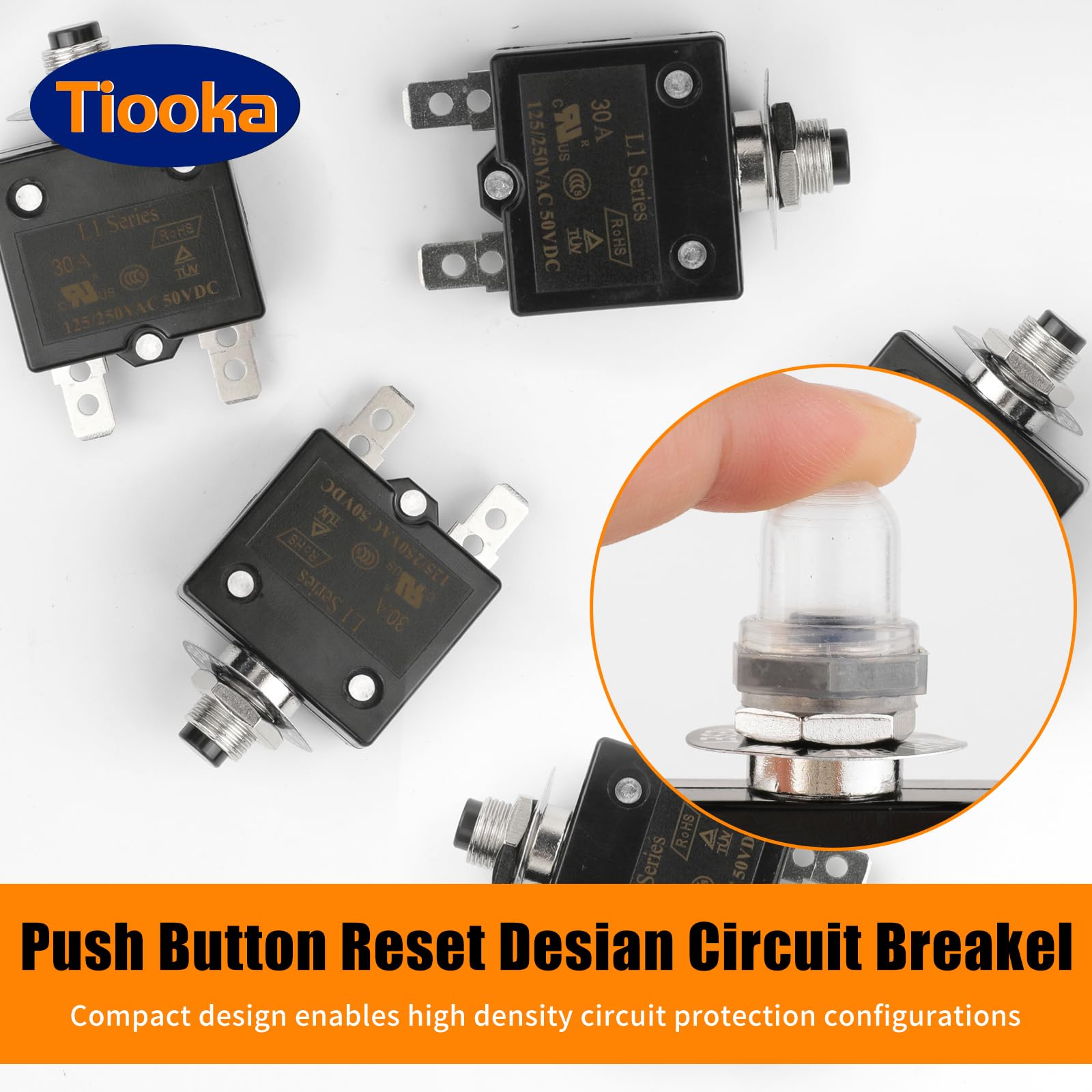 20 Amp Reset Breaker For Generator - Overload Protector AC 125-250V DC 50V Reset Thermal Switch Circuit Breaker Over Current Overload Protector For Generator(20A) In | Whizz - Foto 6