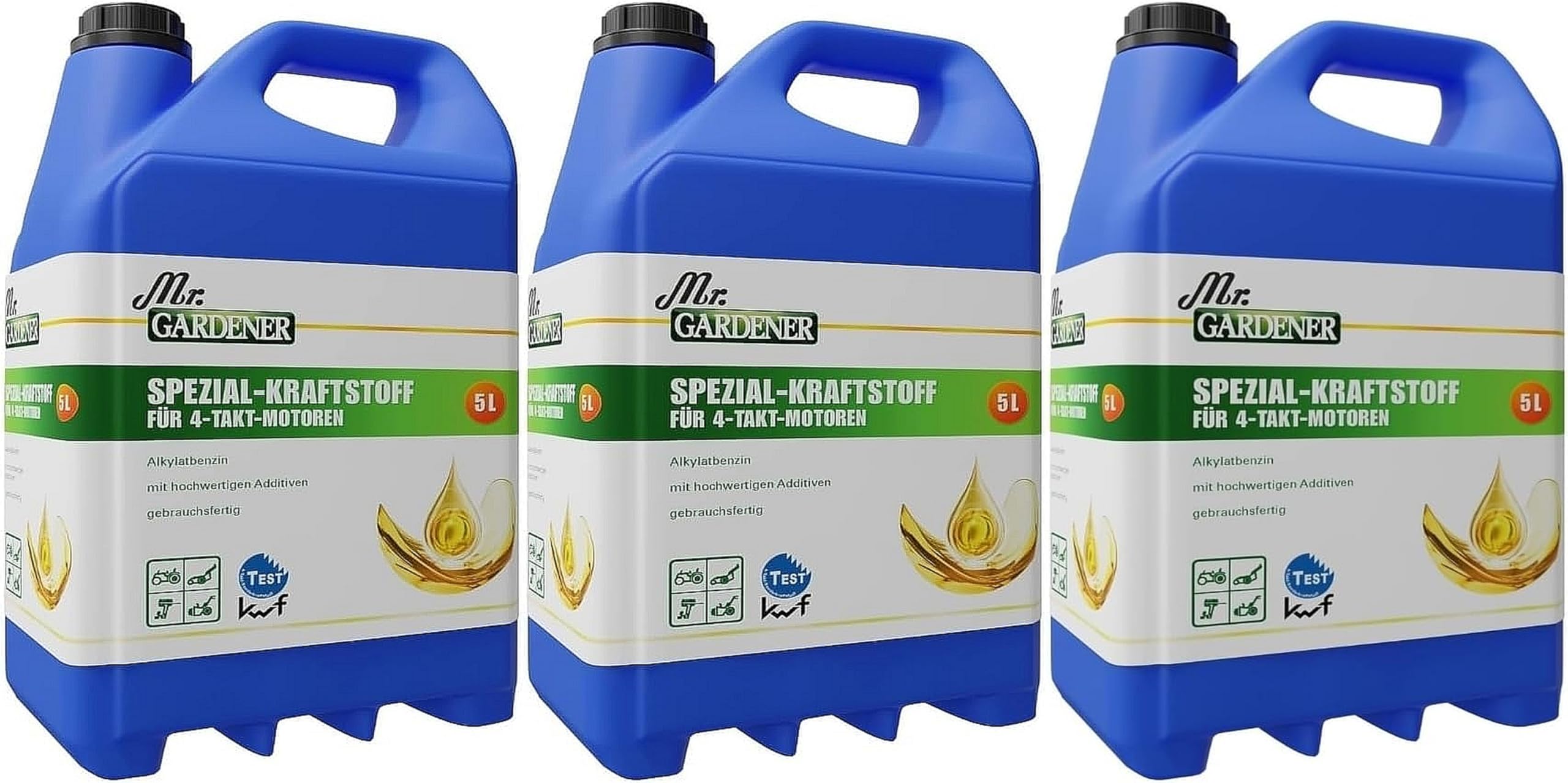 3 x 5 Liter Mr. Gardener Alkylatbenzin für 4-Takt-Motoren