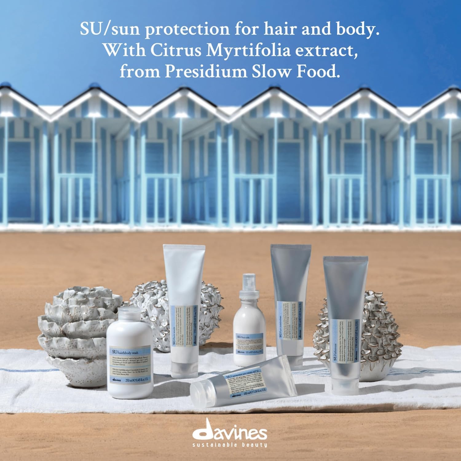 Davines SU Hair Milk - Spray de protección UV para el cabello, 135 ml