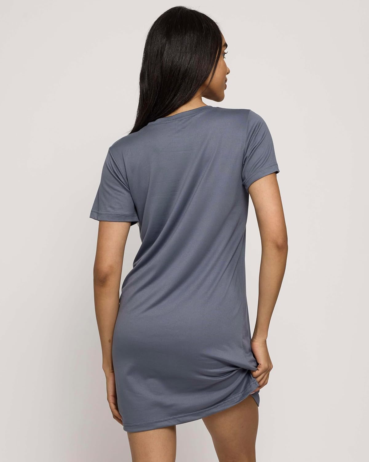 Real Essentials 3 Pack: Women's Short Sleeve Nightgown Dress – Nightshirt Pajama Sleep Shirt Sleepwear (Available in Plus) - Image 3